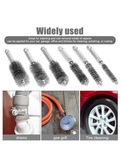 Bukela Stainless Steel Bore Brush Different Sizes, Stainless Steel Twisted Wire Cleaning Brush with 1/4" Hex Handle for Electric Drill Torque Driver, 4" Length, 6pcs  - Image 5