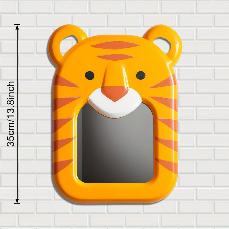 1pc Tiger Shape Wall Mirror With Plastic Surface And Wooden Frame For Children S Room Decoration Model AH JM B 1884 - Image 4