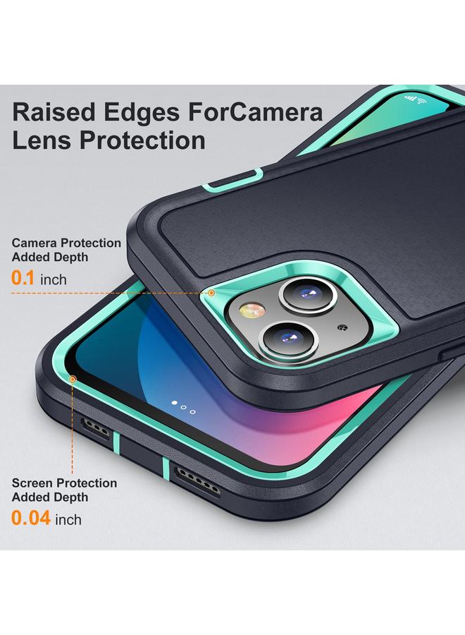 زبون حافظة لهاتف iPhone 13 3 في 1 حافظة هاتف متينة مع حامل - Image 5