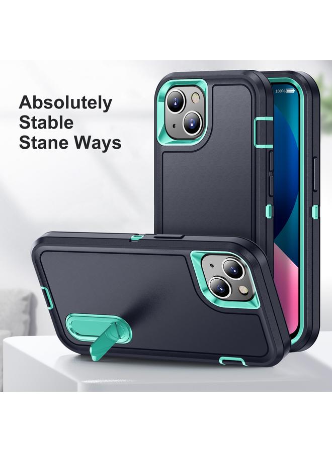 زبون حافظة لهاتف iPhone 13 3 في 1 حافظة هاتف متينة مع حامل - Image 2