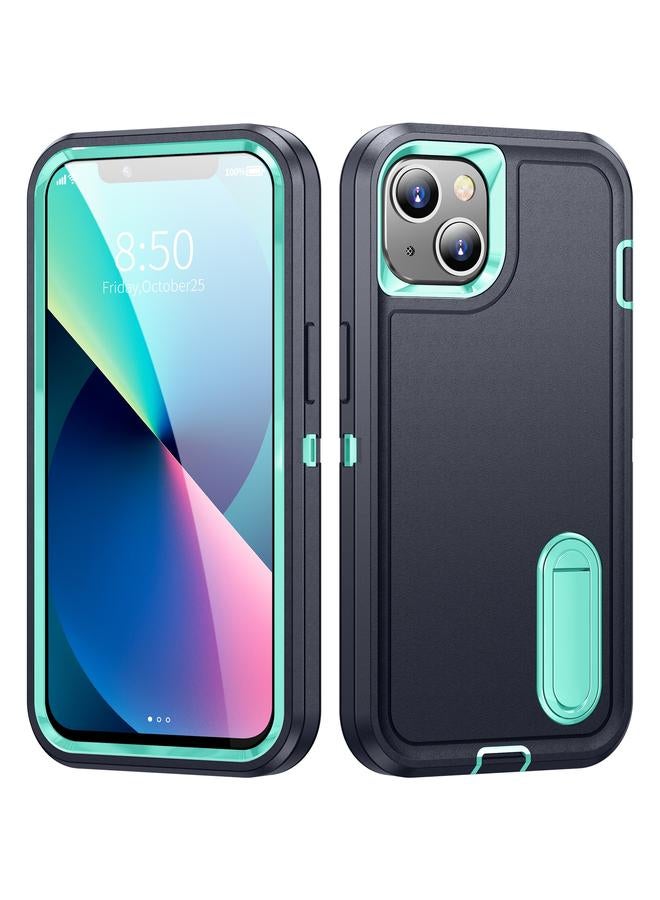 زبون حافظة لهاتف iPhone 13 3 في 1 حافظة هاتف متينة مع حامل - Image 1