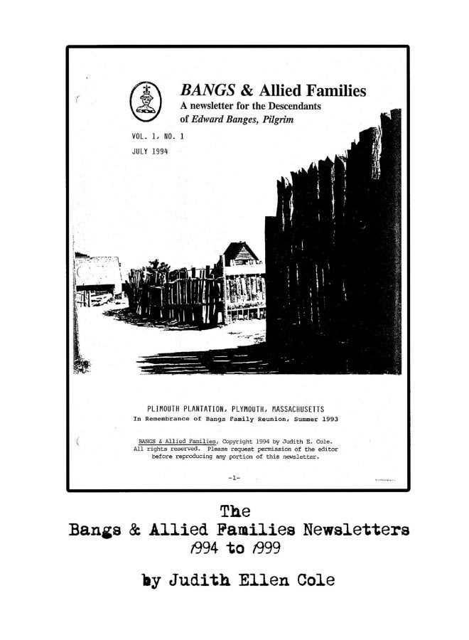 Bangs and Allied Families Newsletters - Image 1