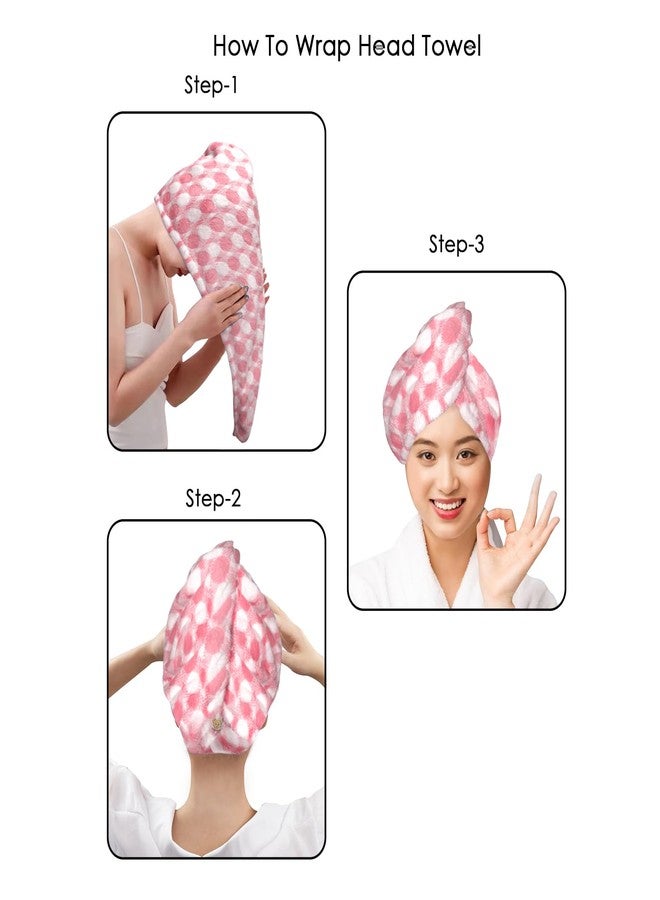 HOUSSE Ember Microfiber Head Towel, Ultra Soft, Absorbent & Hair Wrap -300GSM (Grey & Pink) - Image 4