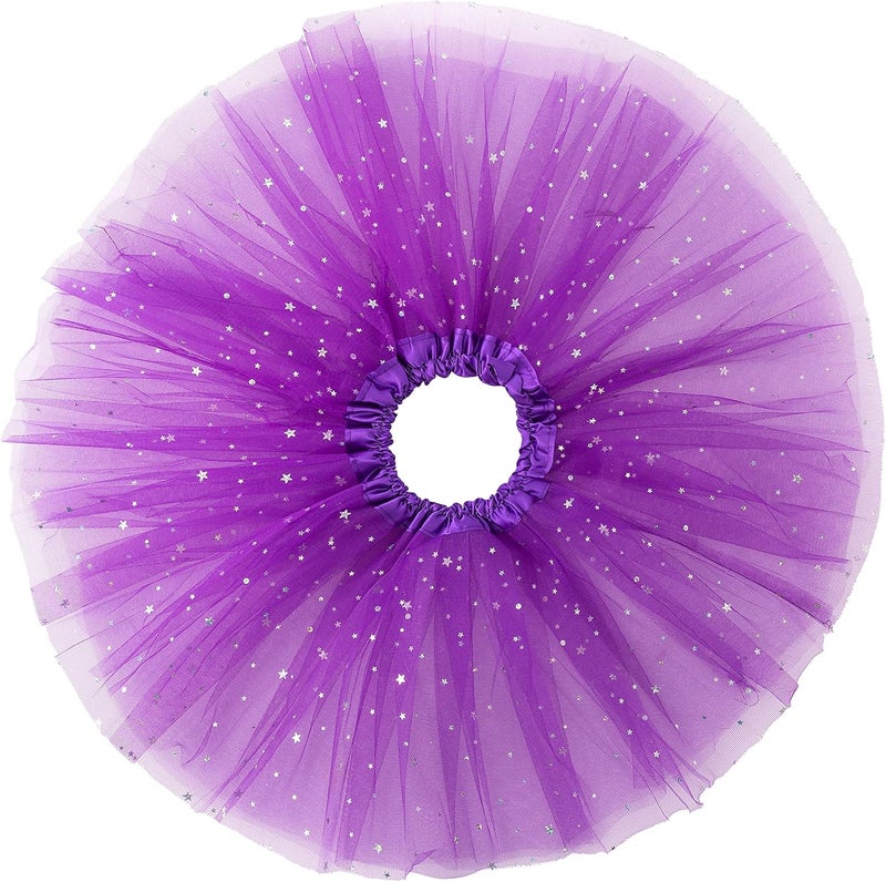 Jastore Girls Layered Stars Sequins Tutu Skirt Princess Ballet Dance Dress for 2-8 Years - Image 2