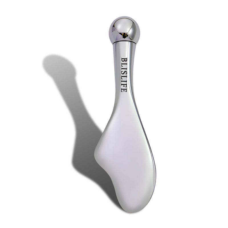 BLISLIFE Mini Eye Care Stick, Facial Roller to Eliminate Eye Puffiness, Lighten Wrinkles, Gua Sha Beauty Skin Care Tool, On-The-go Facial Care Massager for Women (Zinc Alloy) - Image 1