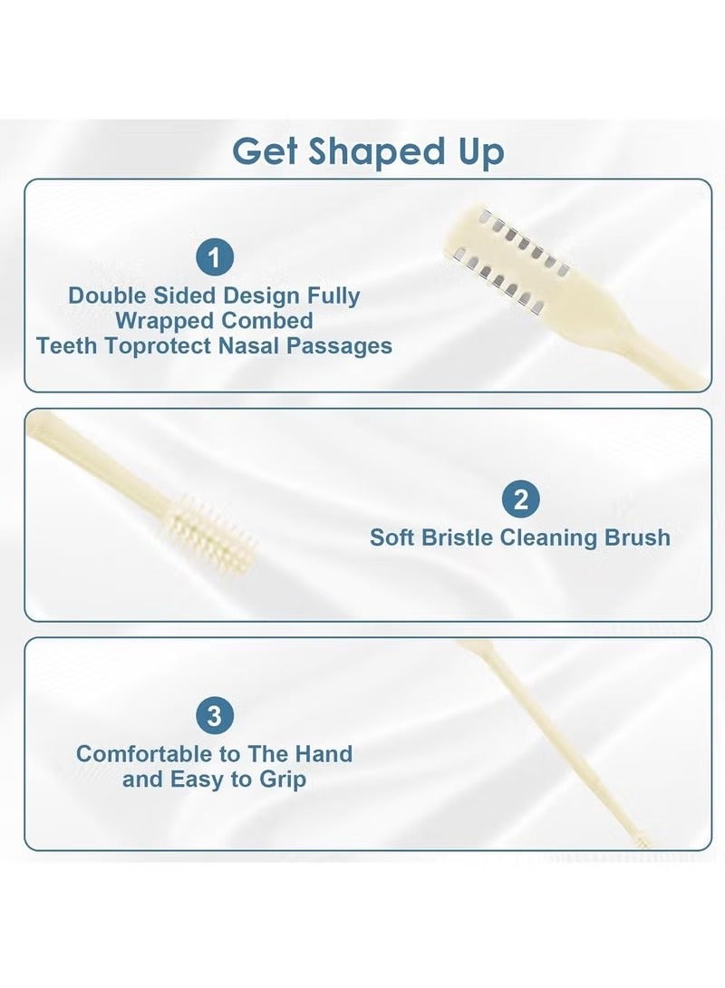 2-in-1 Nasal Hair Cutter, Upgrade Double Sided Nose Hair Knife, 360° Nostril Hair Remover Tool, Nose Hair Trimmer, Nasal Hair Cutter for Men Women, with Soft Cleaning Brush - Image 3
