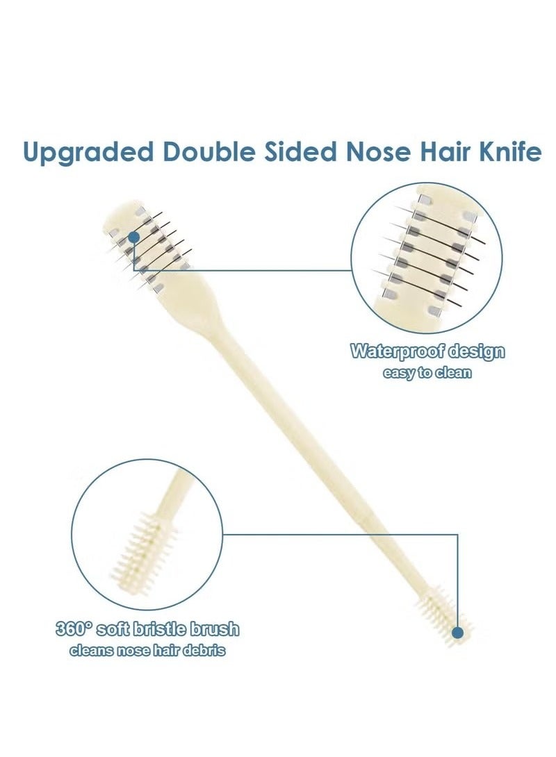 2-in-1 Nasal Hair Cutter, Upgrade Double Sided Nose Hair Knife, 360° Nostril Hair Remover Tool, Nose Hair Trimmer, Nasal Hair Cutter for Men Women, with Soft Cleaning Brush - Image 2