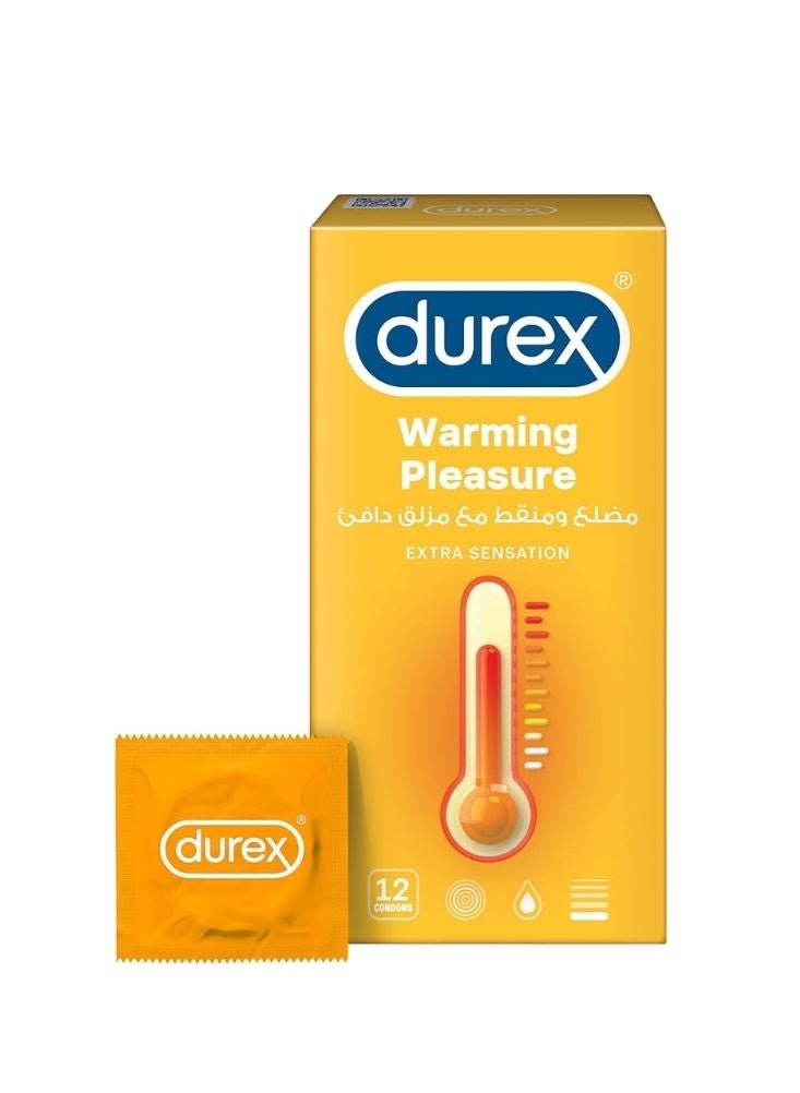 بريميم واقيات ذكرية ديوركس وورمنغ بليجر – لاتكس مزلق بإحساس دافئ (عبوة ١٢ قطعة) - Image 1