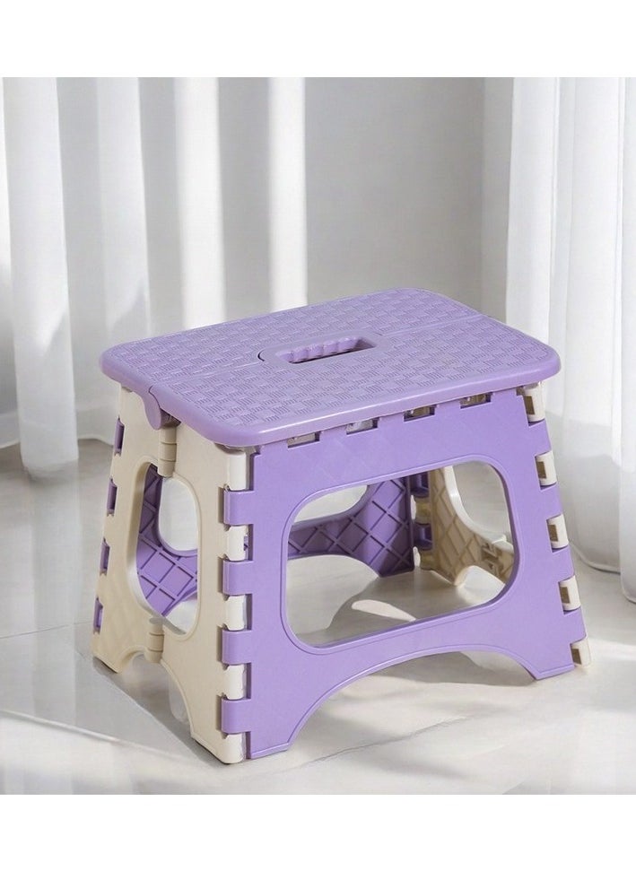 Generic Portable Outdoor Folding Stool - Thickened Mini Plastic Low Stool, Lightweight & Durable, for Camping and Home Use  - Image 2