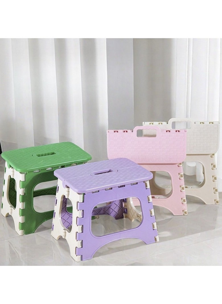 Generic Portable Outdoor Folding Stool - Thickened Mini Plastic Low Stool, Lightweight & Durable, for Camping and Home Use  - Image 3