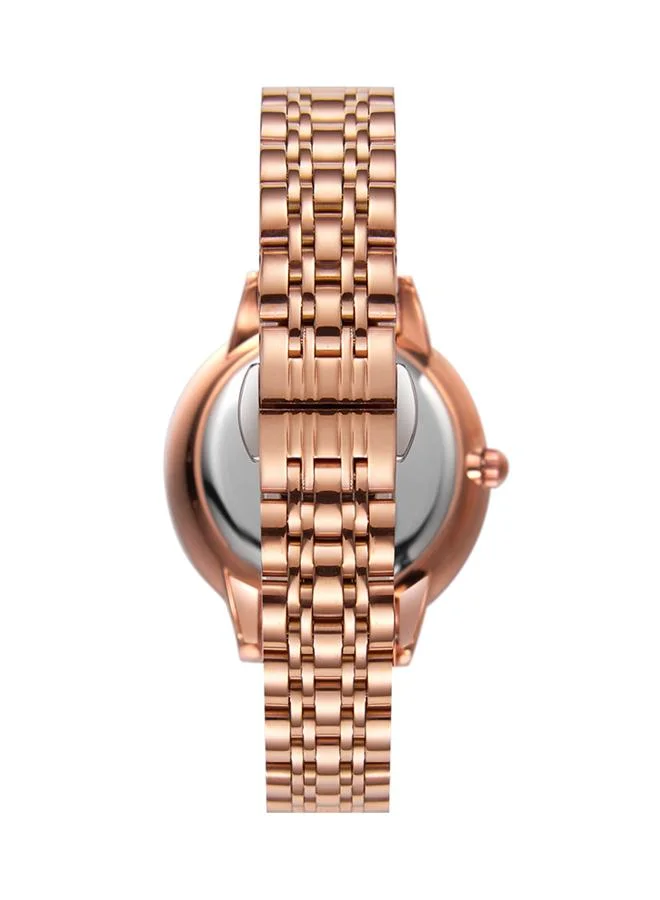 KENNETH SCOTT Kenneth Scott K22532-RBKW Women's Analog Display Watch & Stainless Steel Strap Rose Gold