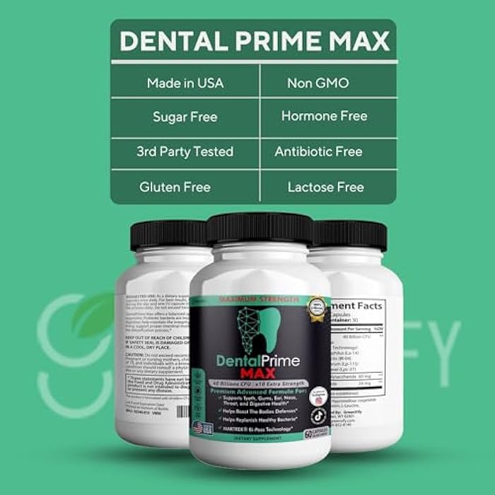 GREENVIFY DentalPrime MAX Probiotic Supplement, 40 Billion CFU, MAKTREK Bi-Pass Technology, 60 Capsules, 30-Day Supply (1) - Image 3