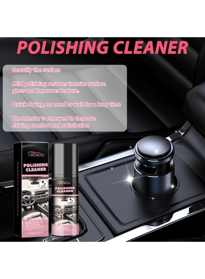 Homonth Polishing Cleaner, Car Interior Cleaner u0026 Polish, All Purpose Interior Detailer Spray, 2 Packs of 100ml, Lemon Scent, Compatible with Vinyl, Rubber, Plastic - Image 3