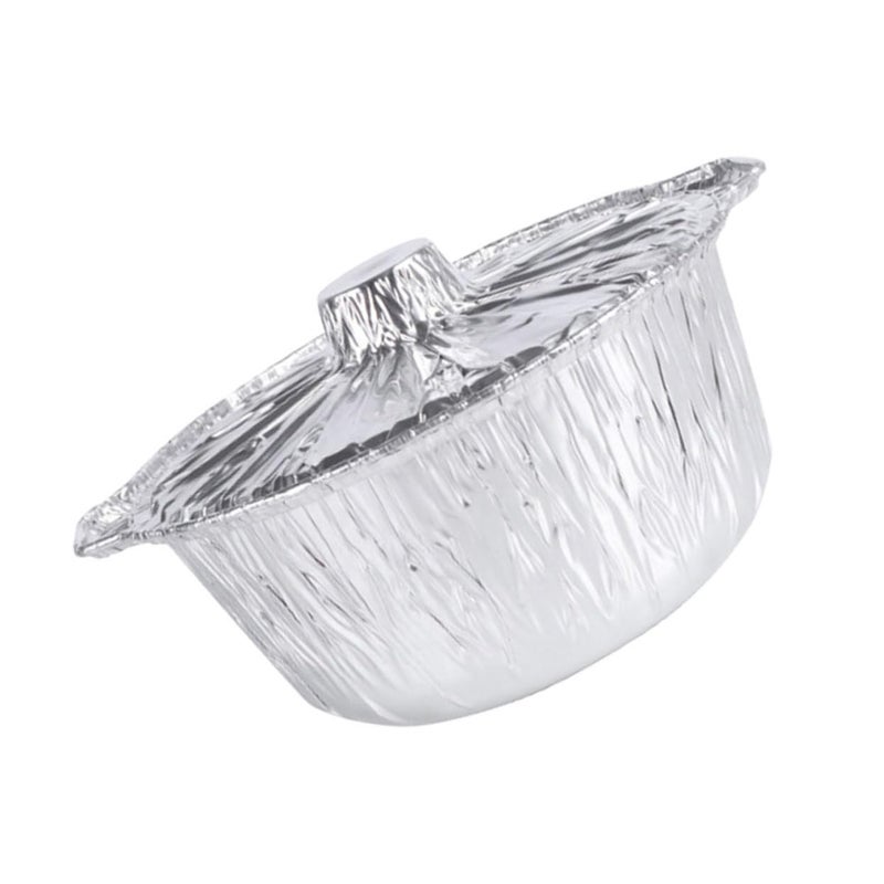 Heavy Duty Tin Foil Pan with Lid for Baking BBQ Food Storage Indoor Outdoor - Image 2