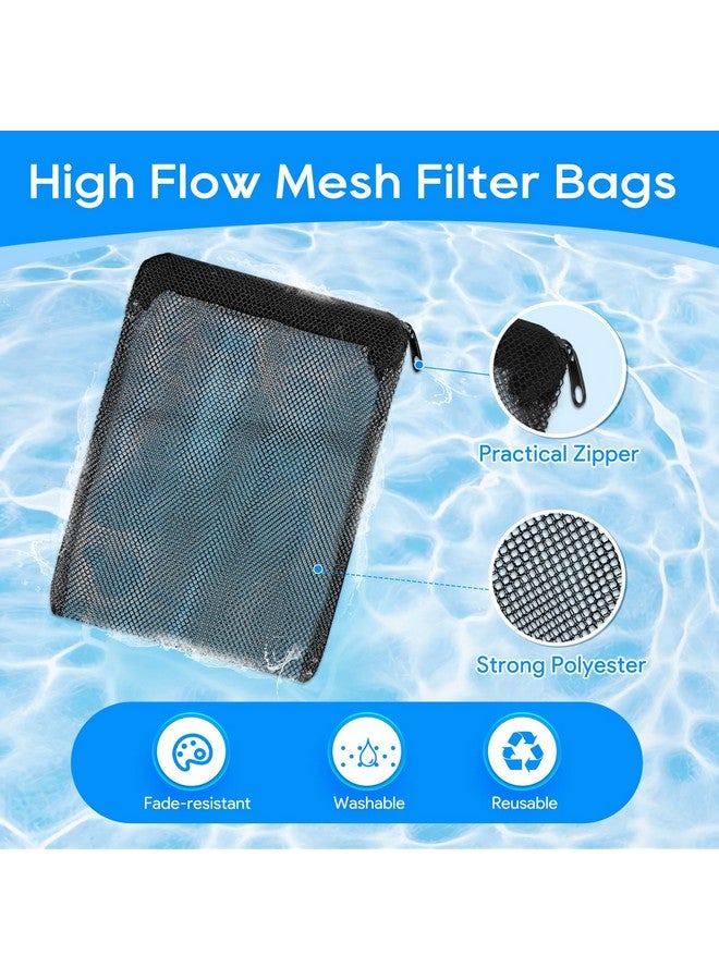 Cunina Cunina Aquarium Filter Media Bags for Aquarium with Zipper, Reusable Strong Polyester Fine Mesh Bag for Activated Carbon, Bio Filter Balls, Ceramic Rings, Filter Stones, Biospheres 8 Pack 7.8" x 5.9"  - Image 4