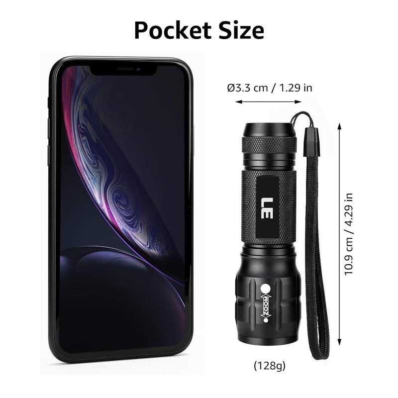 Lighting EVER مصباح يدوي LED قابل للتعديل من دوتكوم، ساطع للغاية، مع بطاريات، 140 لومن - Image 4