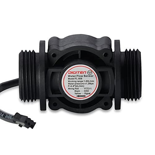 DIGITEN G1" Water Flow Hall Effect Sensor Switch Flow Meter Flowmeter Counter 1-60L/min - Image 2