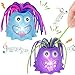 HOMQYTE Fidget Toys Hair Pulling Stress Relief Toys with LED Light Differernt Screams Novelty Screaming Monster Toys for Adults Teens Autism BluePurple 2P - Image 2