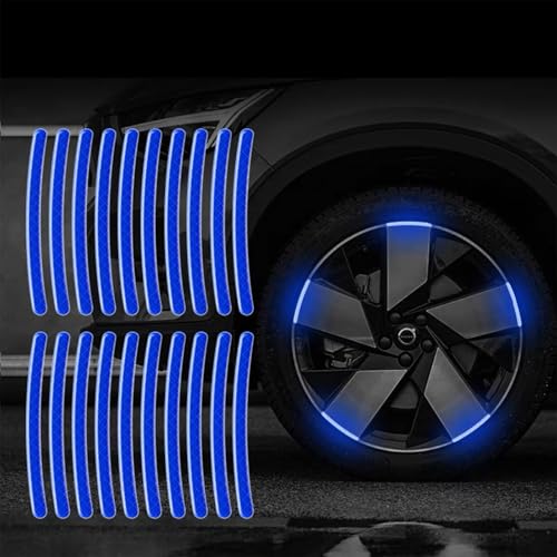 Maicican Blue a Reflective PVC Wheel Eyebrow Stickers Set of 20 Night Safety Warning AntiScratch Waterproof Outdoor Use - Image 1