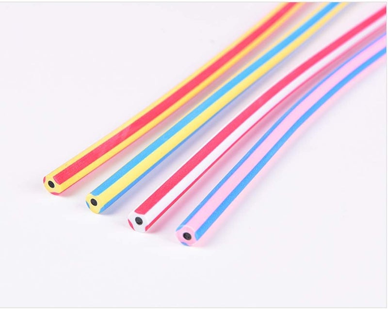 OJYUDD Flexible Bendy Pencil,35 PCS Flexible Soft Pencil Colorful Stripe Soft Pencils with Eraser as Gift for Students or Children - Image 3