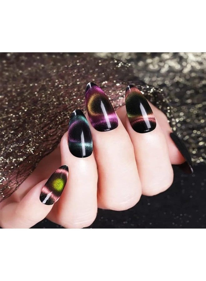 Bolt Bee 7.5ML Silver Cat Eye Gel Nail Polish | Galaxy Magnetic Gel Paint for Nail Art | UV/LED Soak-Off Gel Lacquer | Strong Cat Eye Effect with Magnet for Home & Salon - Image 5