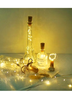 Goolsky Wine Bottle Lights with Cork, 6 Pack Battery Operated 15 LED Cork Shape Silver Wire Colorful Fairy Mini String Lights for DIY, Party, Decor,Wedding (Warm White)  - Image 2