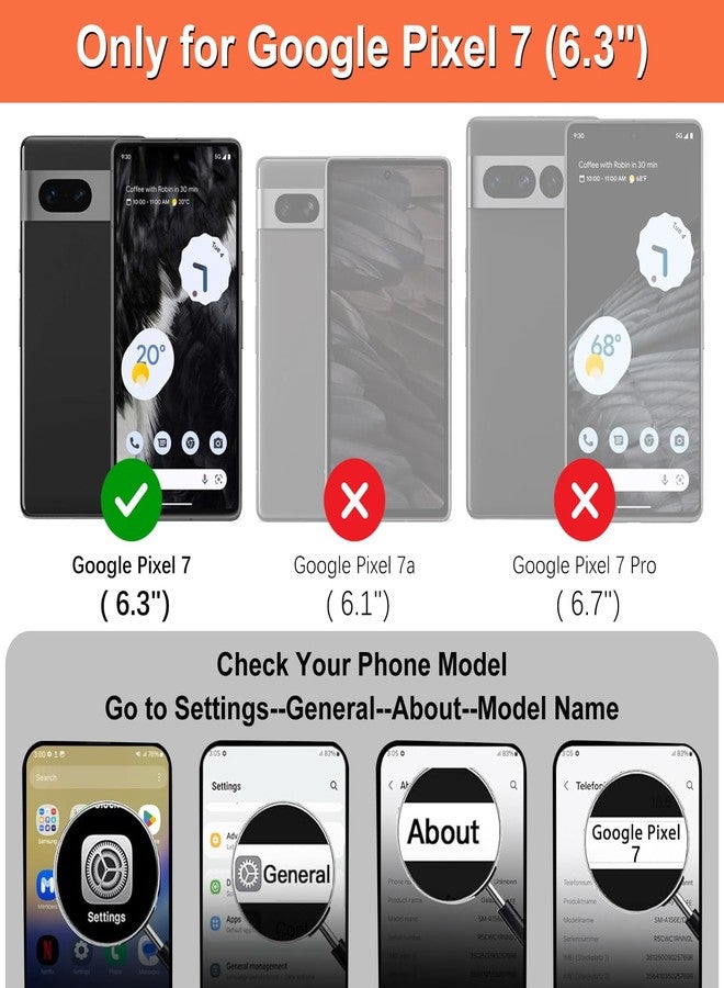 iCoverCase Compatible with Google Pixel 7 Case with Card Holder, Wallet Phone Case for Women Men [RFID Blocking] PU Leather Protective Wallet Case for Pixel 7 (Black) - Image 2