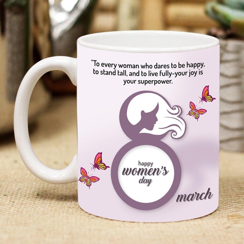 ME  YOU ME YOU Womens Day Gift for Mom Aunt Sister Best Friends Show Your Love Gratitude Gift for Womens Cozy Lovely Surprise with Printed Ceramic Coffee Mug 325ML Pack 1 - Image 1