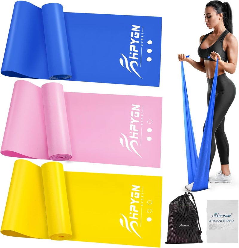 HPYGN Resistance Bands, Exercise Bands, Physical Therapy Bands for Strength Training, Yoga, Pilates, Stretch Elastic Band with Different Strengths, Workout Bands for Home Gym - Image 1