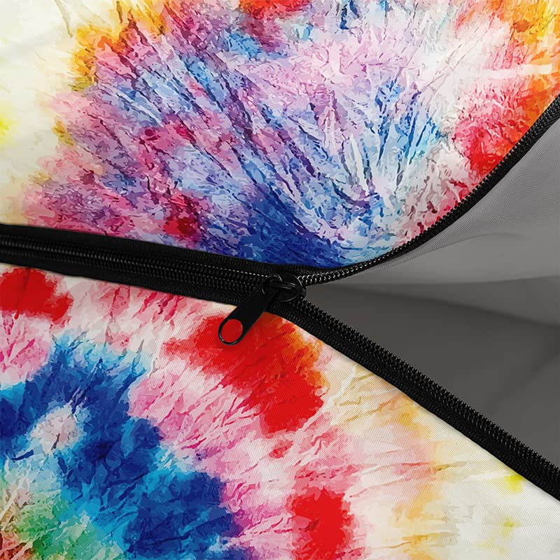 QOOMO Tie Dye Rainbow Printed Camping Sleeping Bags,3 Season Warm & Cool Weather,Lightweight,Waterproof Sleeping Bags for Adults & Kids,Traveling,and Outdoors,Camping Gear Equipment,31x90inch - Image 4