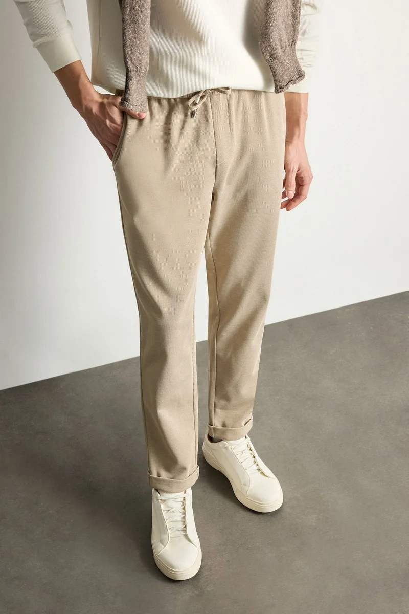 Defacto  Tailored Fit Double Hem Trousers for Men | Best Price UAE