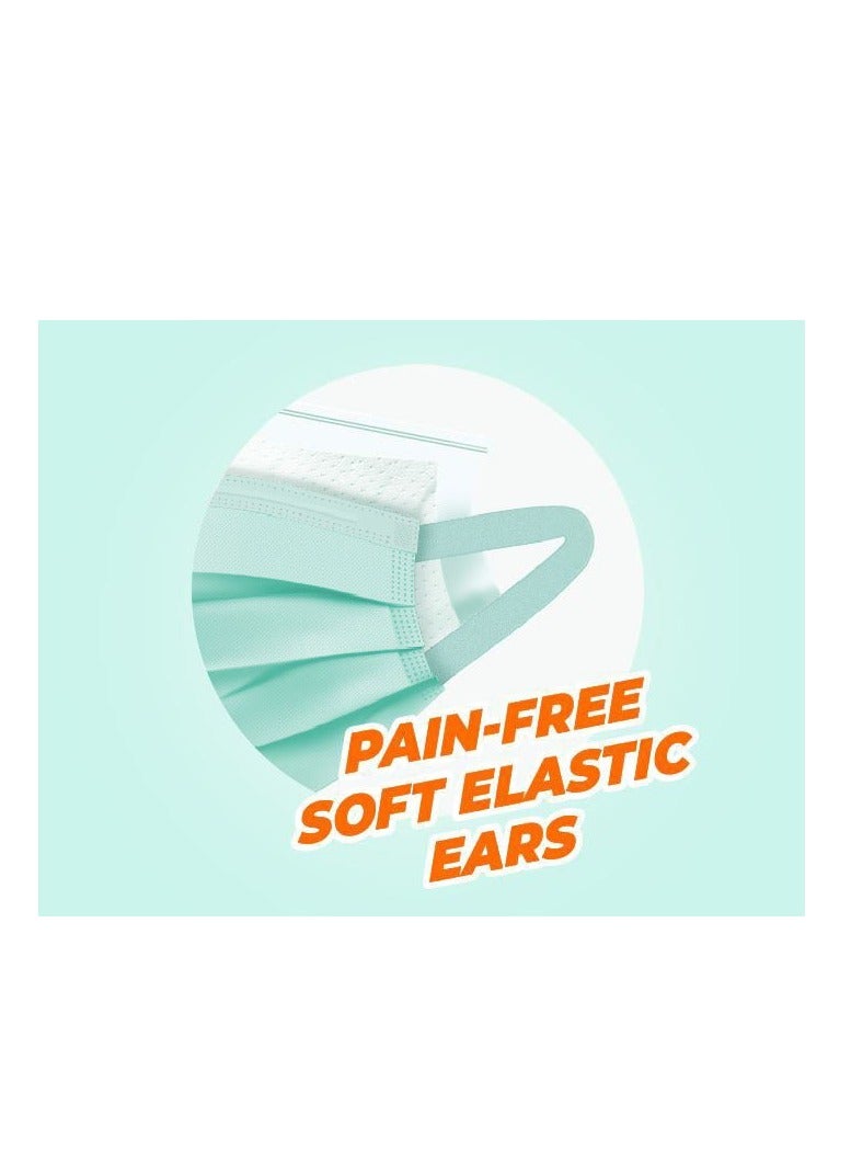 evony 3 layers Surgical Face Mask with Soft Elastic Ears 50 peices  - Image 3
