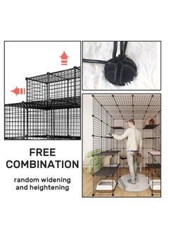 MissTiara Cat Cage, Cat house, Cat Cages Indoor Large, DIY Cat Enclosure Outdoor, Pet Cage for Rabbits, Small Animals ,Cat tree can be placed (black 147x111x75 cm)  - Image 4