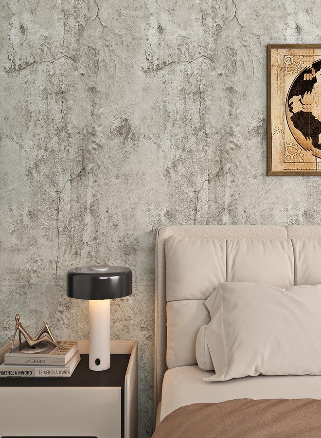 Livelynine Cream Concrete Wallpaper Peel and Stick Bathroom Renter Friendly Wallpaper Self Adhesive Textured 3D Taupe Limewash Cement Concrete Vinyl Countertop Contact Paper Waterproof 15.8x78.8 inch - Image 5