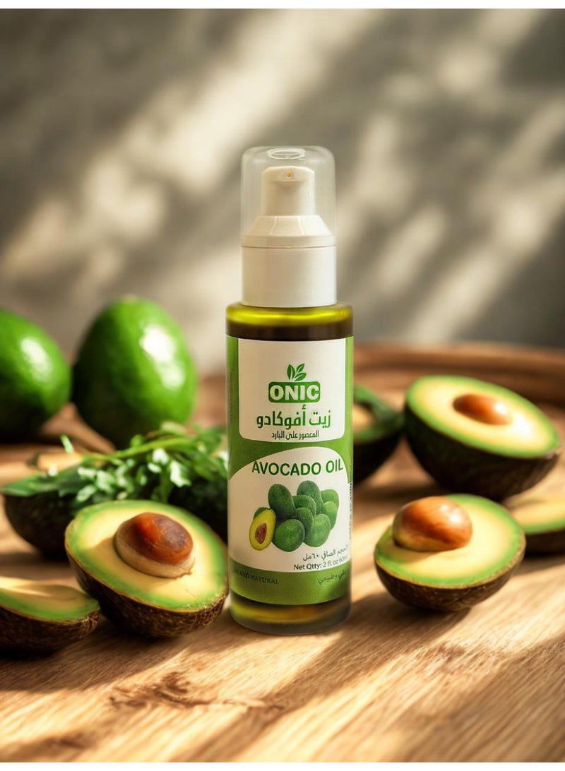 ONIC Avocado Oil from ONIC – Ideal for Dry Skin and Damaged Hair | Enhances Softness and Elasticity | Multipurpose Natural Oil | Rich in Vitamins and Antioxidants | For Moisturizing Skin and Nourishing Hair | Light and Fast Absorbing | No Additives - Image 2