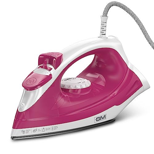 GM G-Swift Steam Iron 1250W with Dual Protection of Thermostat& Thermal FuseISelf CleaningI160ml Water Tank Vertical Steam Ironing|PTFE Non-Stick SoleplateIIndicator LightI360 Degree Swivel Cord- Red - Image 1