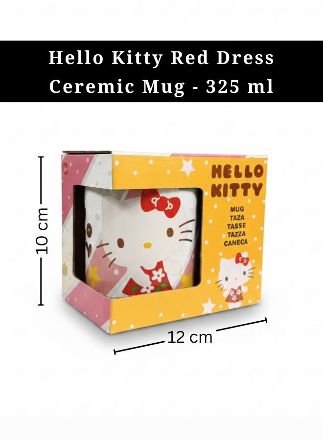 STOR Hello Kitty Red Dress Ceramic Mug In Gift Box 325 ml - Image 2