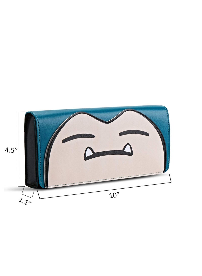 SYOSI Case Compatible with Nintendo Switch Switch Case for Switch/Switch OLED, Protective Case Anti-Scratch Cute Leather Travel Carrying Clutch with Game Holder  - Image 5