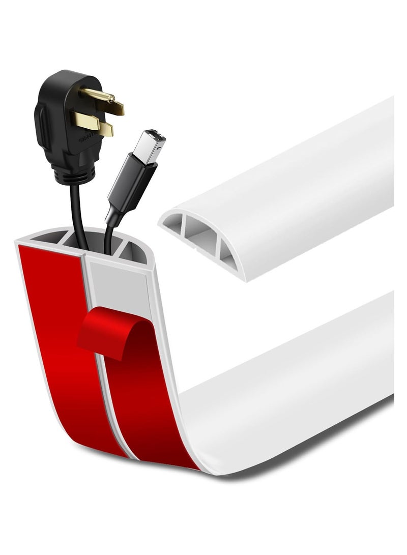 كينجمازي كابل الأرضية تغطي 4 متر ، كابل أرضية خفية الحبل اللاصق الذاتي لإخفاء وإدارة الكابلات ، كابل الأنابيب وكابل الأرضية - Image 1