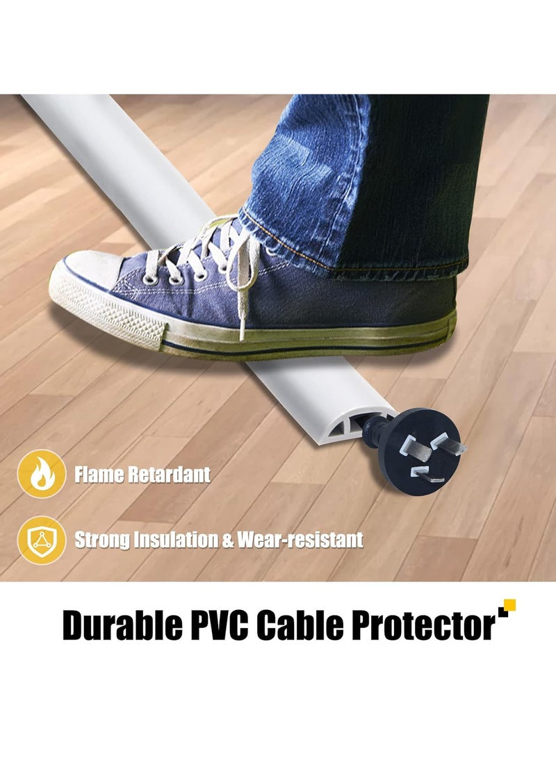 كينجمازي كابل الأرضية تغطي 4 متر ، كابل أرضية خفية الحبل اللاصق الذاتي لإخفاء وإدارة الكابلات ، كابل الأنابيب وكابل الأرضية - Image 3