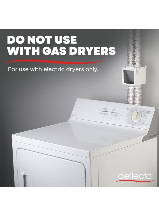 Deflecto Deflecto Extra Heat Dryer Saver – Compatible with 4 inch Transition Ducts | Includes 2 Durable 4 inch Plastic Clamps | Moisture Control, Saves Energy and Reduces Heating Costs Efficiently - White  - Image 3