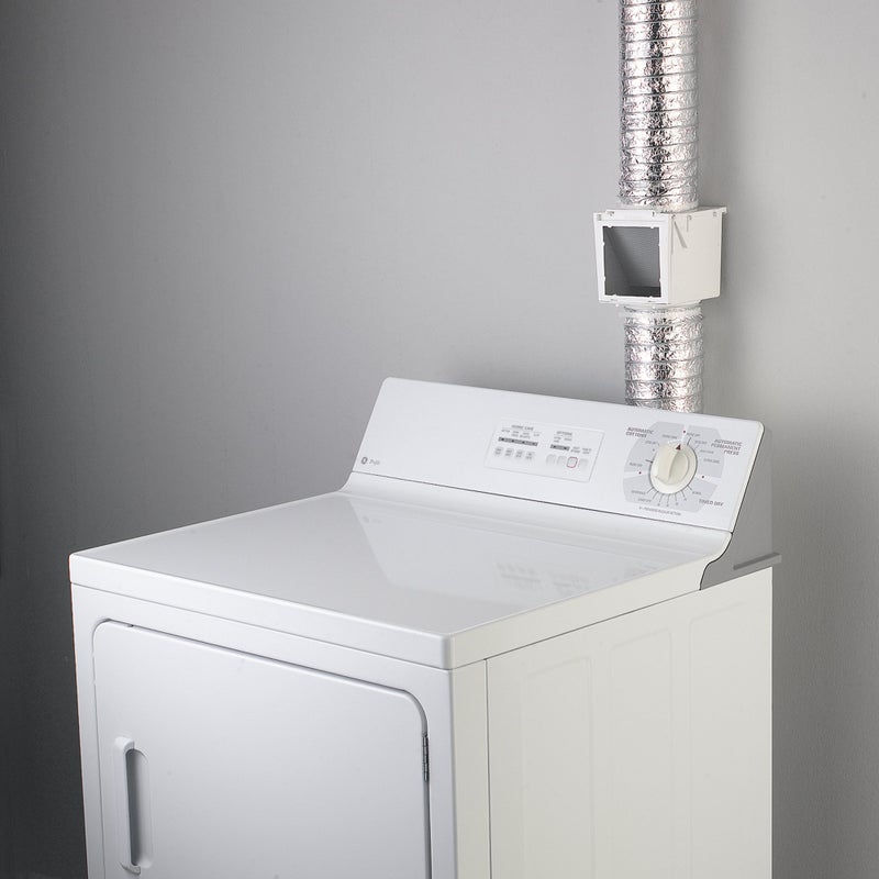 Deflecto ديفلكتو سيفر مجفف الحرارة الإضافي - متوافق مع قنوات الانتقال بقطر 4 بوصات | يتضمن 2 مشابك بلاستيكية متينة بقطر 4 بوصات | التحكم في الرطوبة، يوفر الطاقة ويقلل من تكاليف التدفئة بكفاءة - أبيض - Image 2