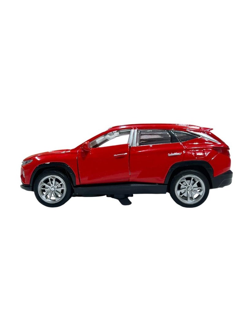 Tucson SUV Die cast 1:36 Scale Model With Lights and Sound – Alloy Children’s Sports Model Car Die-Cast Metal Toy Hyundaaii Car – Front Doors Open red - Image 2