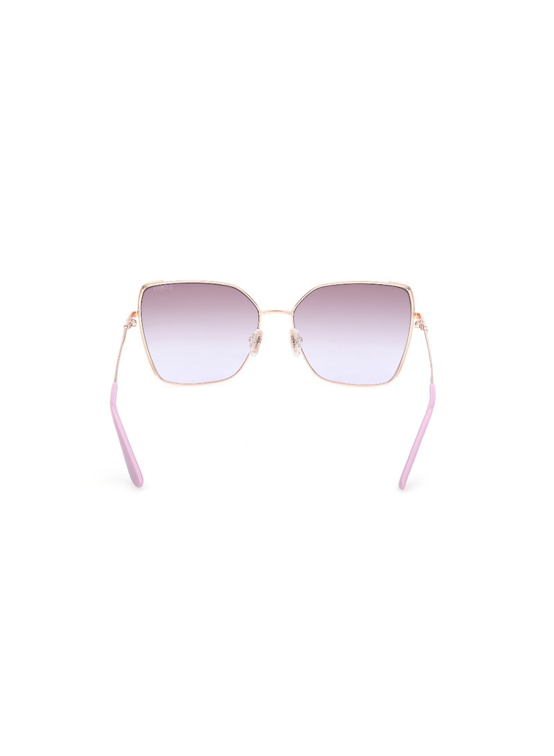 GUESS FULL RIM FEMALE BUTTERFLY GOLD METAL SUNGLASSES - Image 4