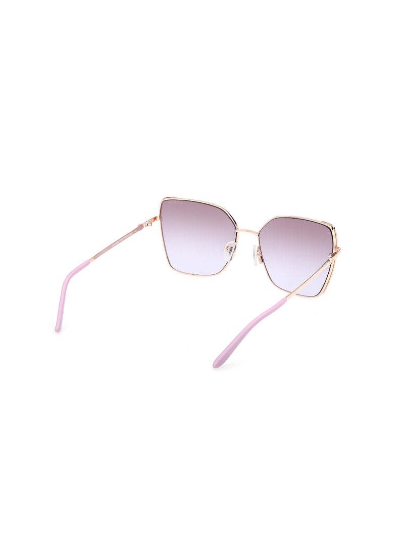 GUESS FULL RIM FEMALE BUTTERFLY GOLD METAL SUNGLASSES - Image 5