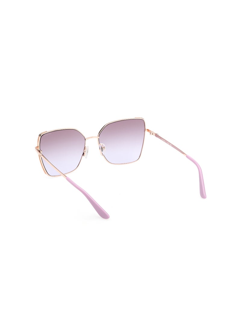 GUESS FULL RIM FEMALE BUTTERFLY GOLD METAL SUNGLASSES - Image 3