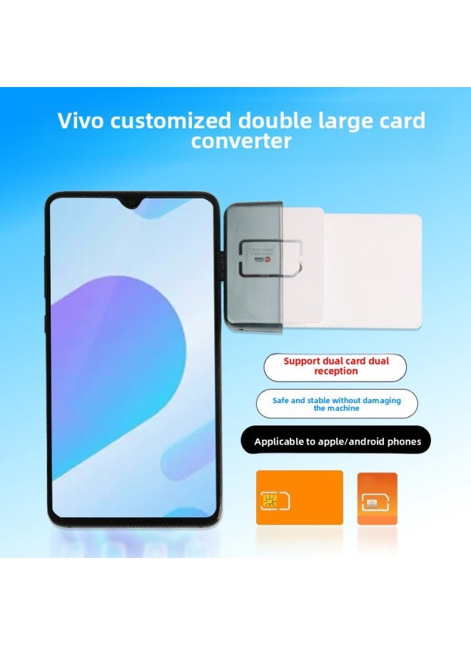 Dual-Card Dual-Standby Mobile Phone External Card Slot Phone Card Inserter SIM External Android Quick Card Replacement Hot Plug Expansion Card-Color:1x/h Model Dual Large Card