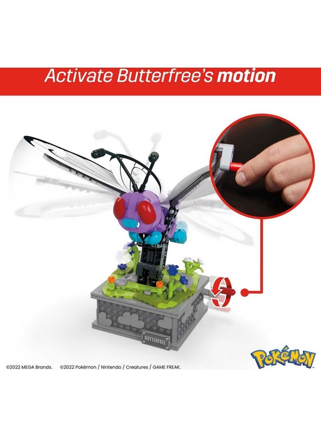 Mega Brands MEGA Pokémon Building Toys Set, Motion Butterfree with 605 Pieces, 7 Inches Tall, Moving Wings, Kids or Adult Collectible  - Image 2