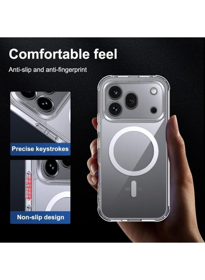 Yunpy Clear Magnetic Case for Honor 600 Pro -  Transparent Shockproof Phone Cover with Camera Protection - Image 3