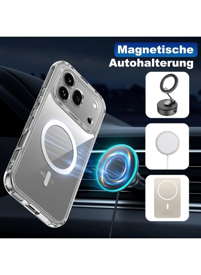 Yunpy Clear Magnetic Case for Honor 600 Pro -  Transparent Shockproof Phone Cover with Camera Protection - Image 5